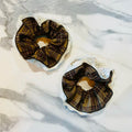 Brown Plaid With White Trim Jumbo Scrunchie