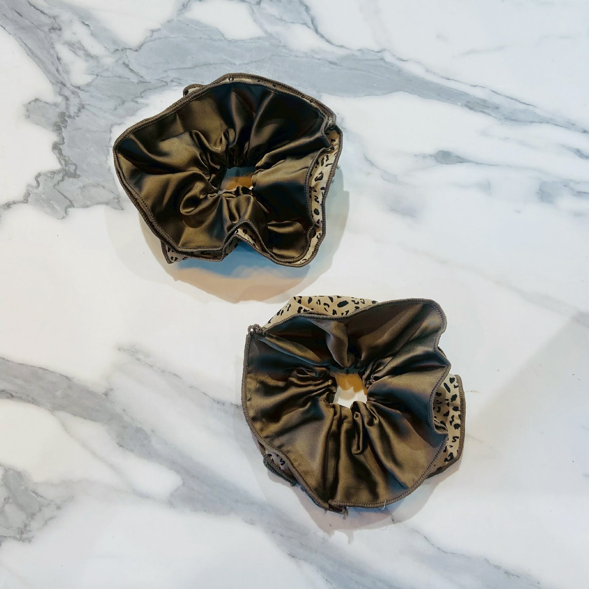 Brown Jaguar Print Jumbo Scrunchie