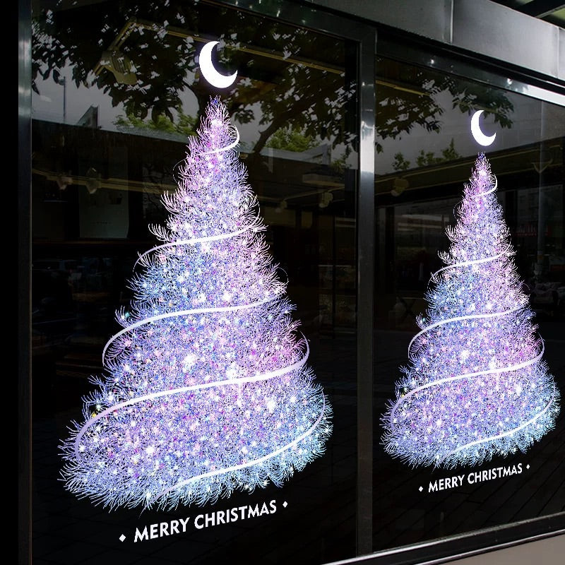 Merry Christmas Tree Window Sticker