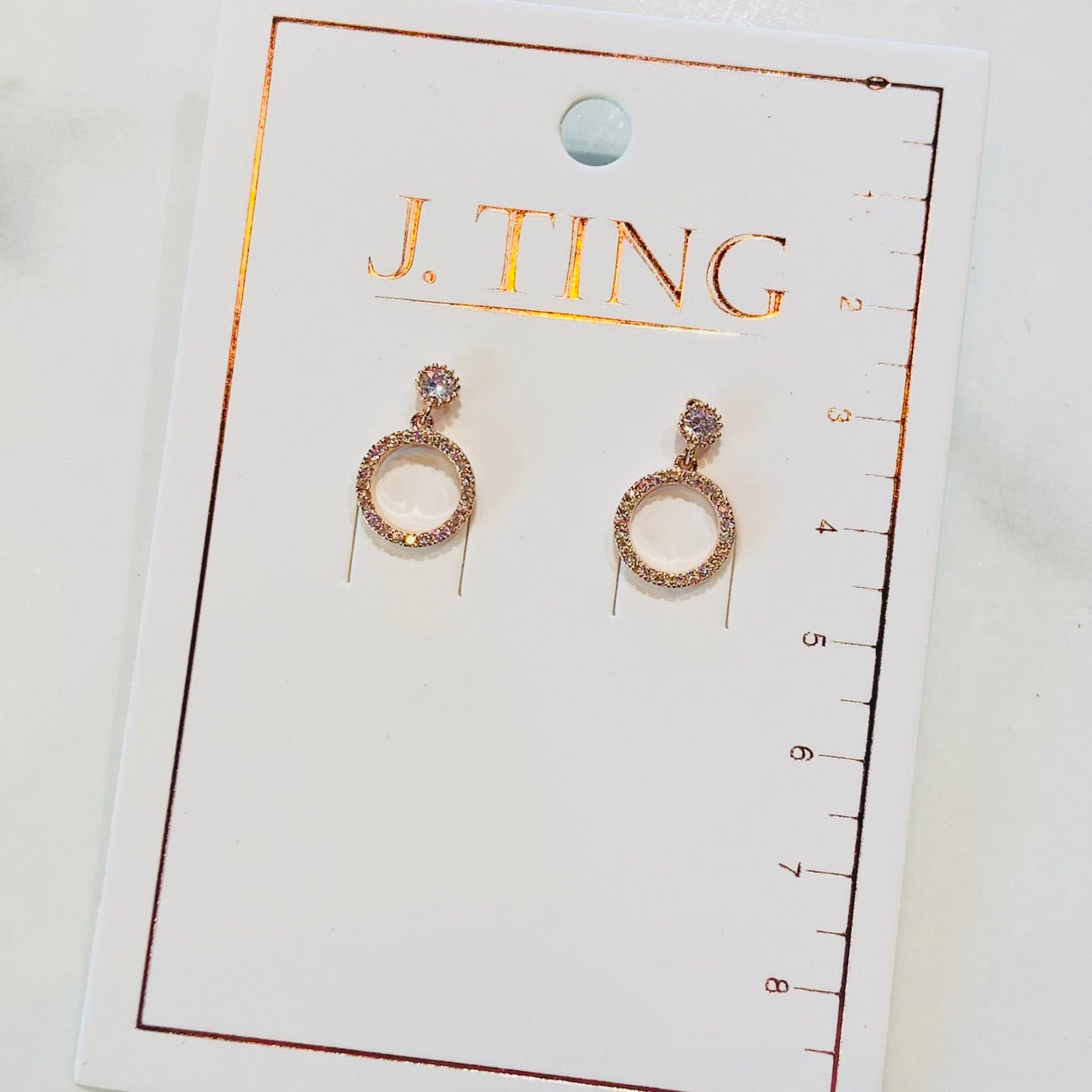 Crystal Stud Circle Earrings