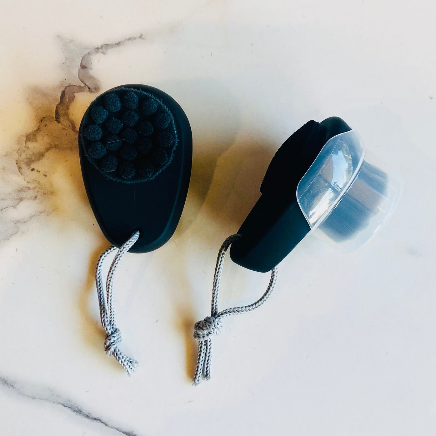 Black Double-sided Facial Cleanser Brush