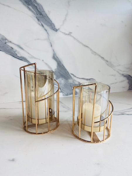 Rose Gold Metal Candle Holder