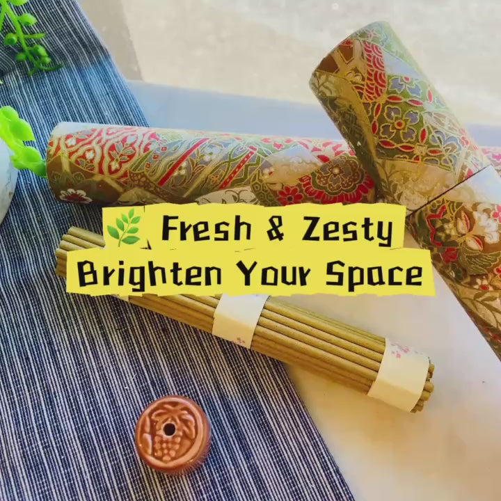 Lemon - Incense Sticks Including Incense Holder