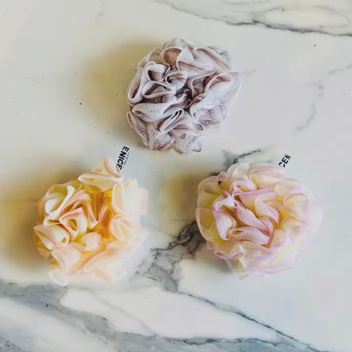Shower Puff with Soap Bag