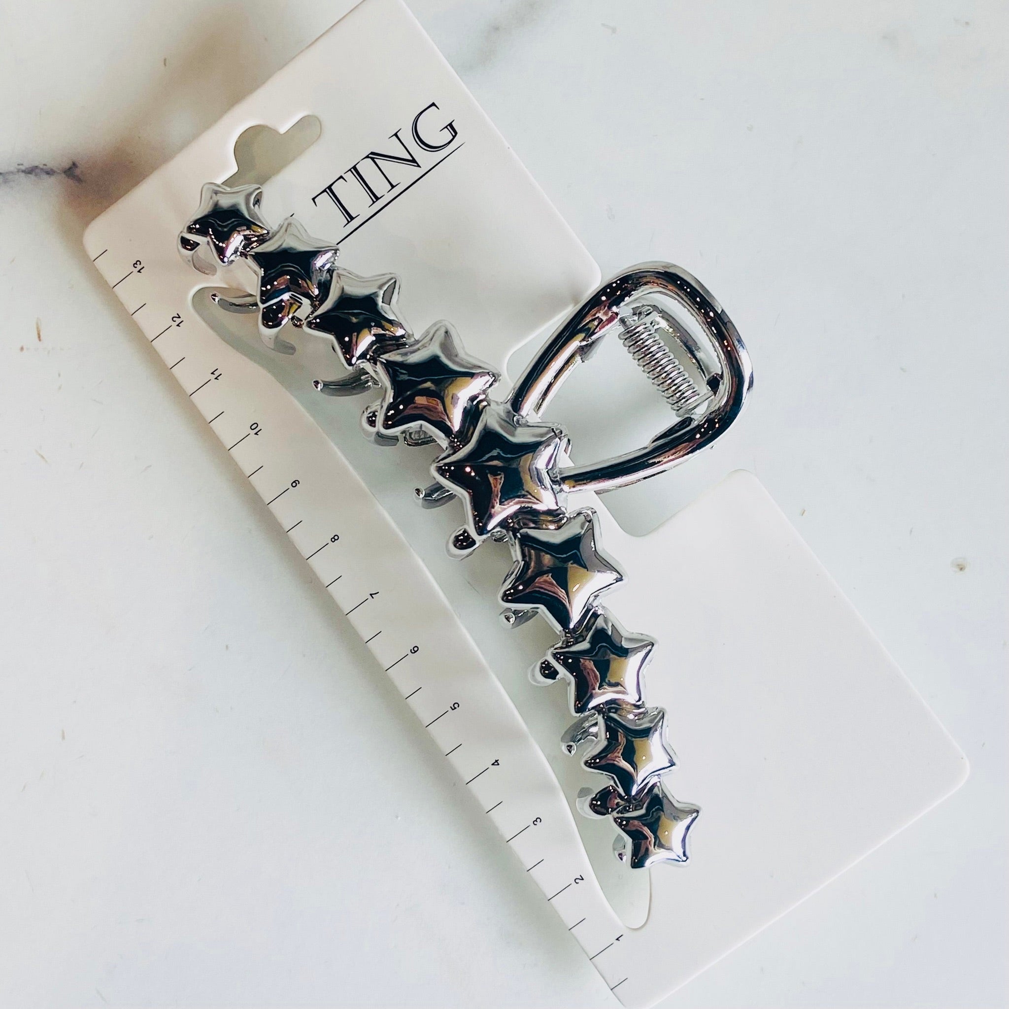 Silver Star Clutter Hair Claw