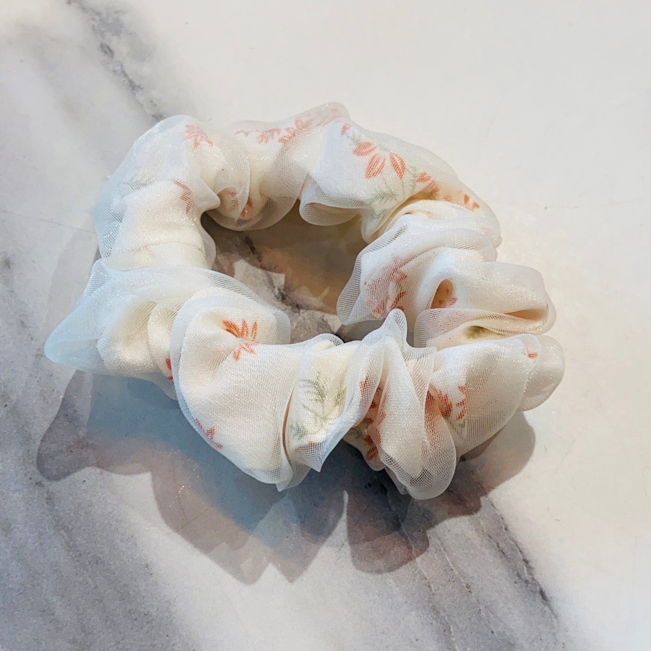 Flower Chiffon Scrunchies