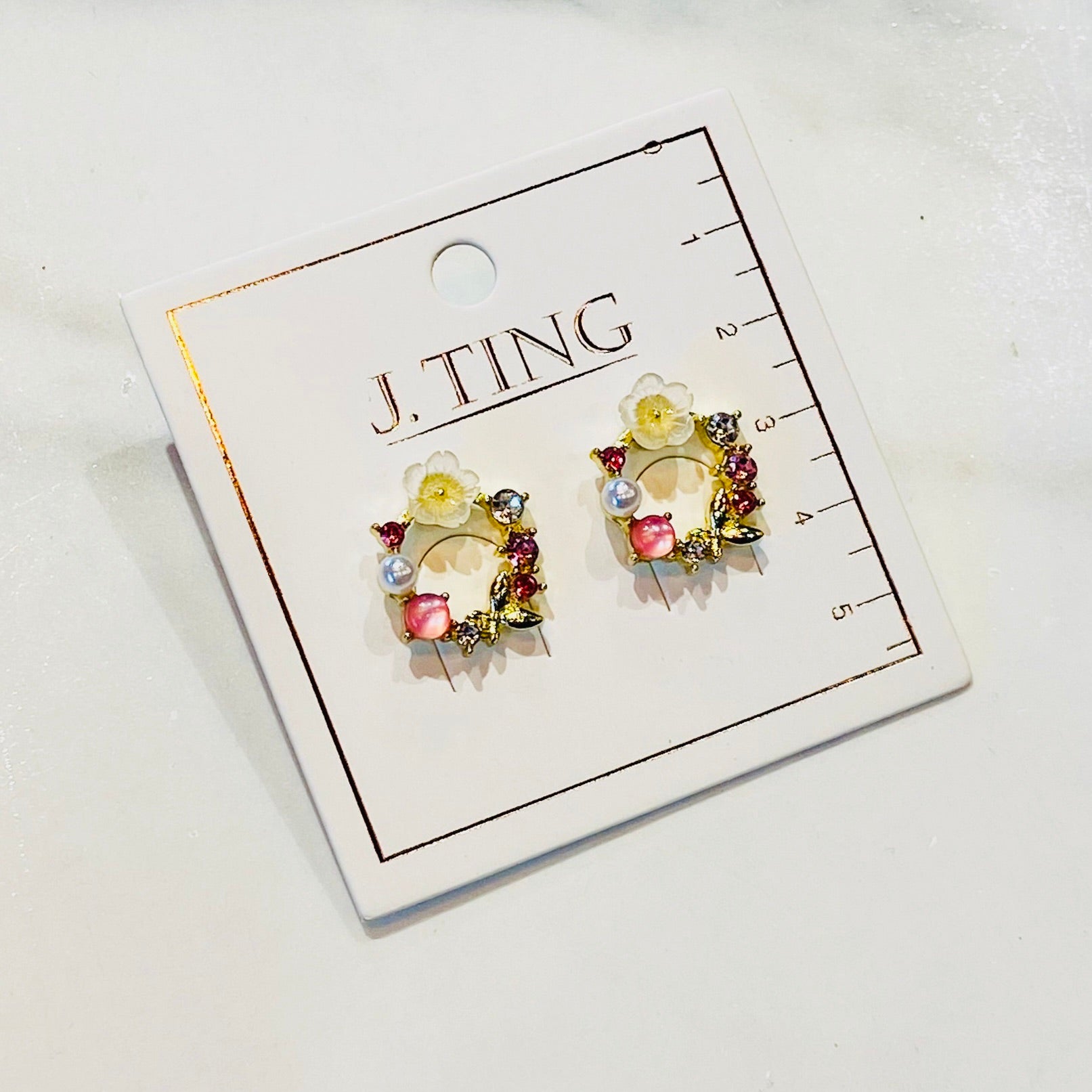 Small Crystal Wreath Earrings