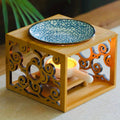 Geometric Blue Oil Burner