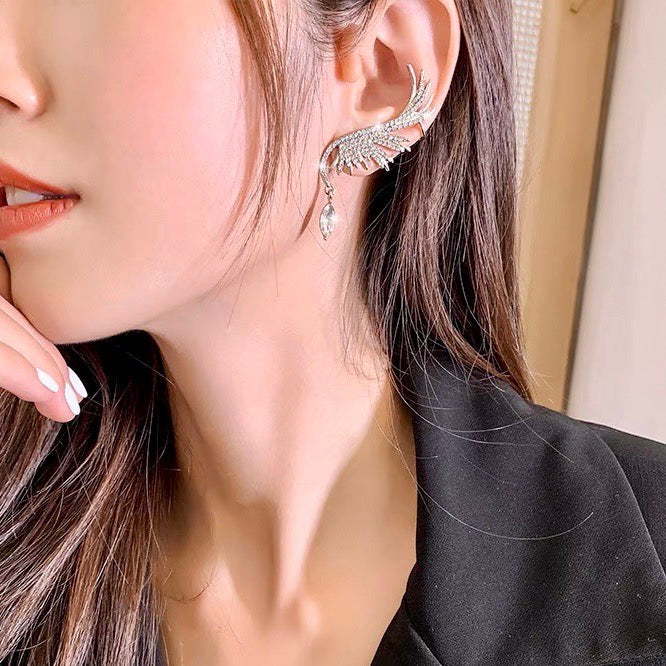 Diamante Wing Ear Cuffs
