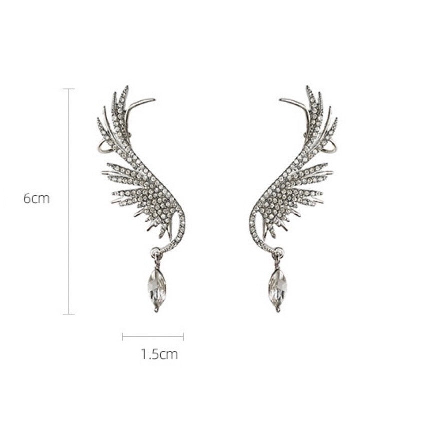 Diamante Wing Ear Cuffs