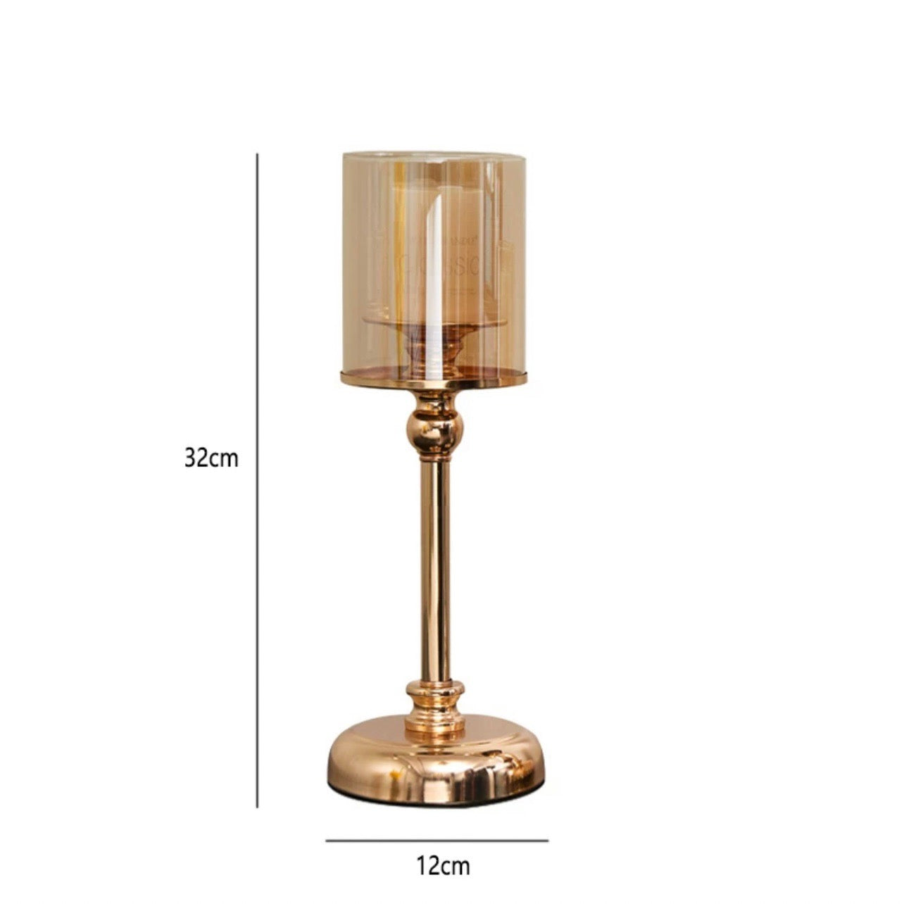 Gold Metal Candle Holder