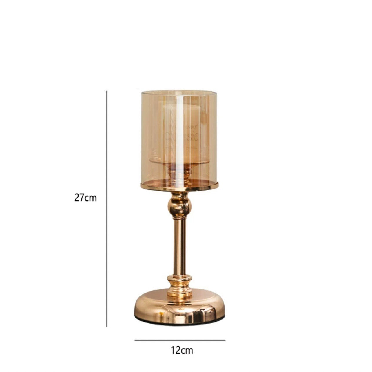 Gold Metal Candle Holder