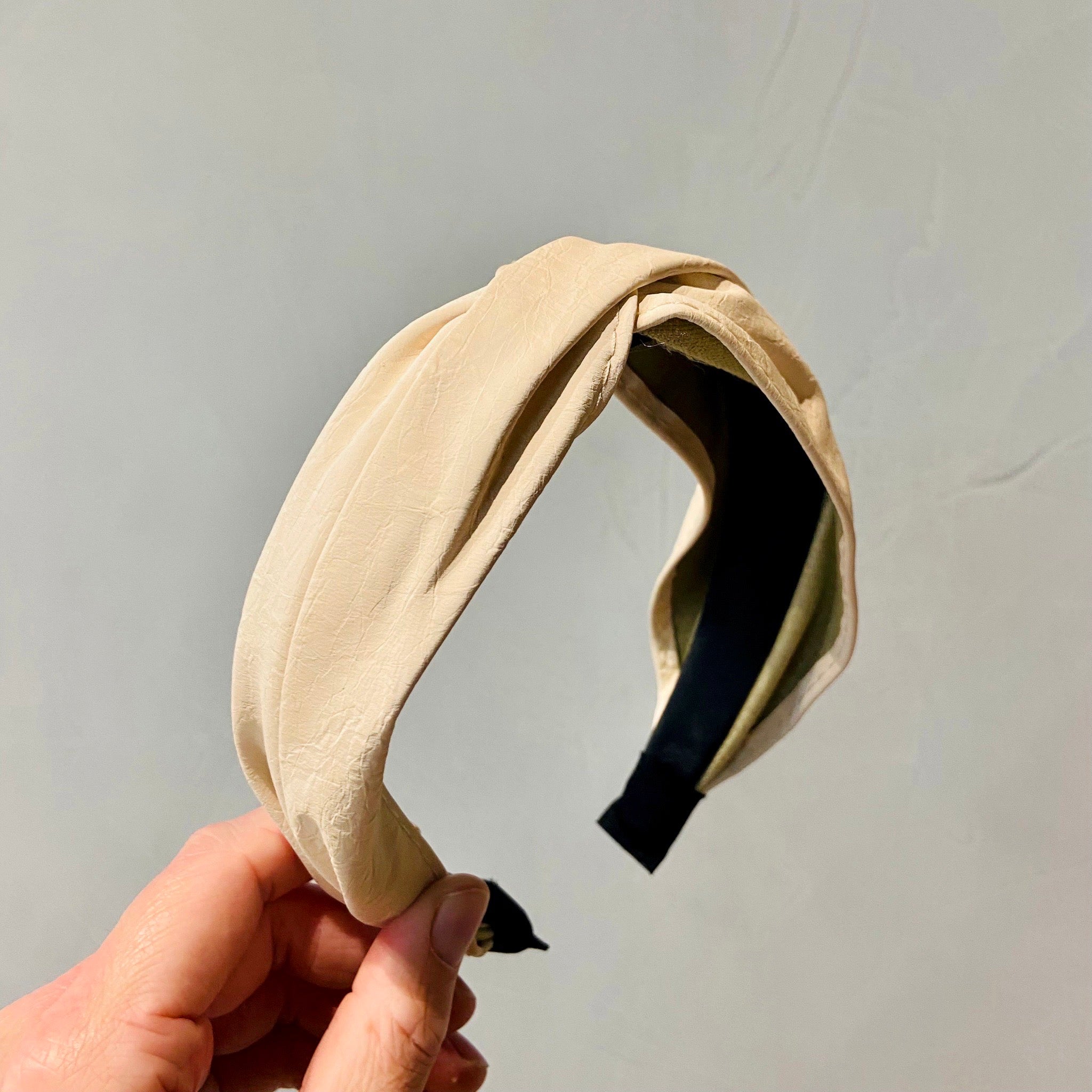 Leather Look Knot Headband