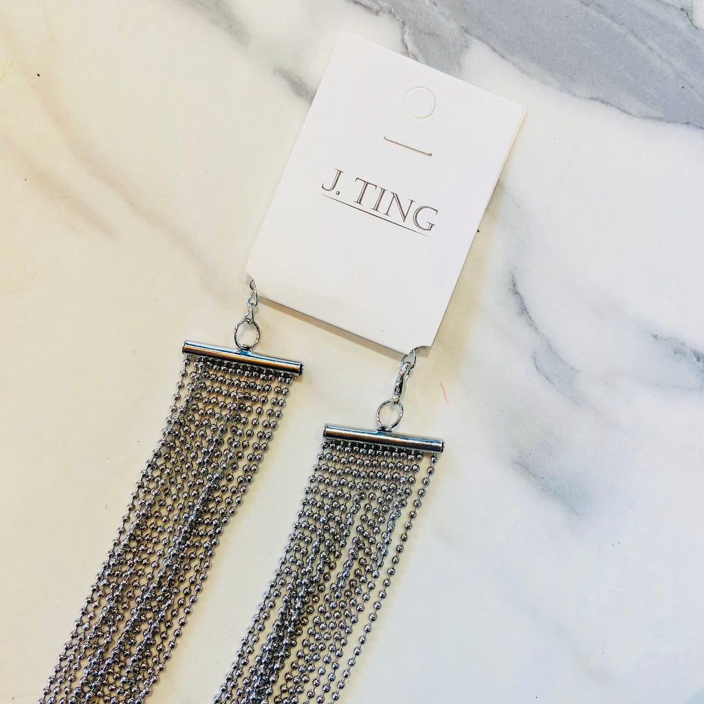 Small Beaded Necklace - Silver
