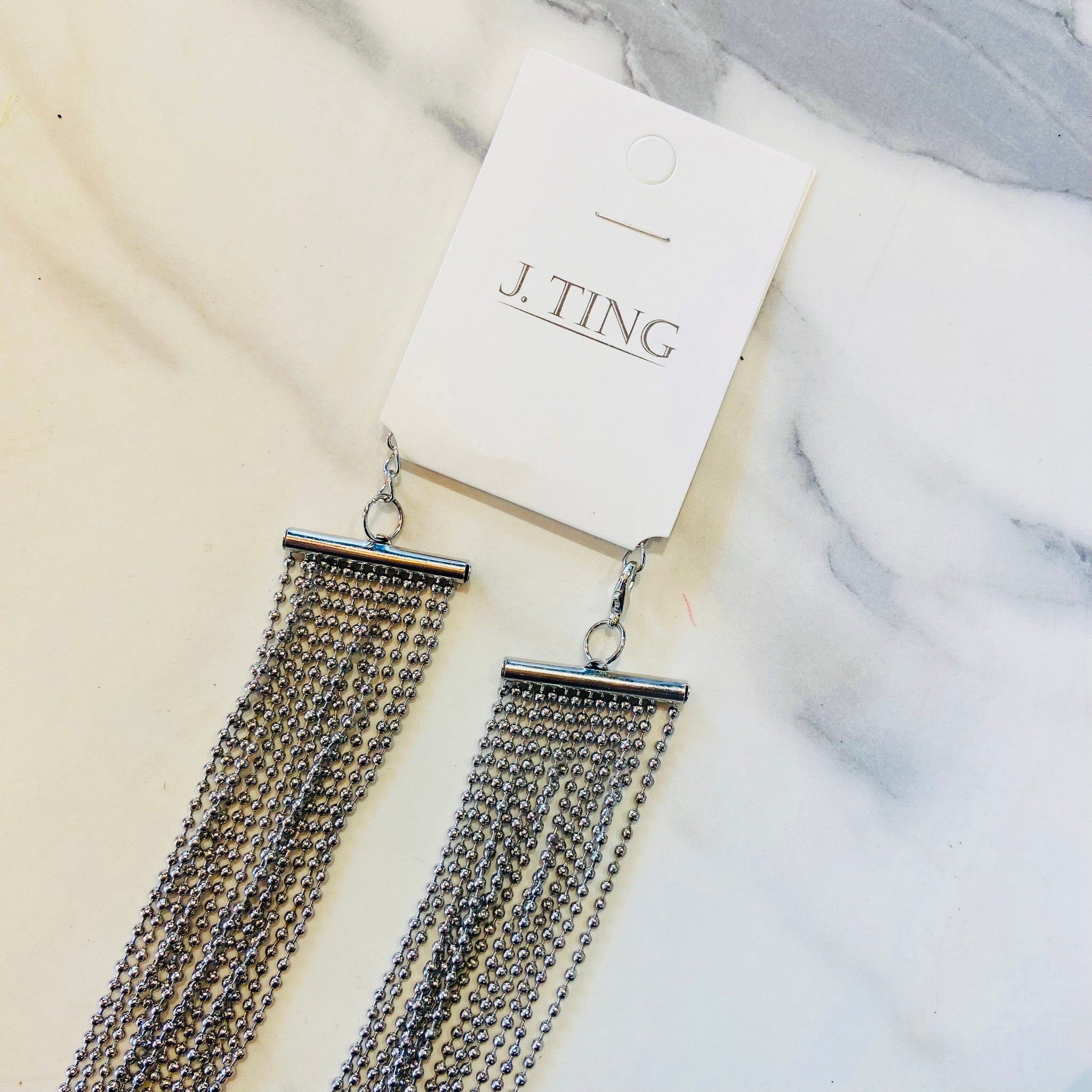 Small Beaded Necklace - Silver