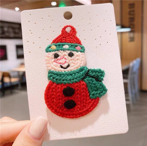 Snowman - Christmas Hairpin