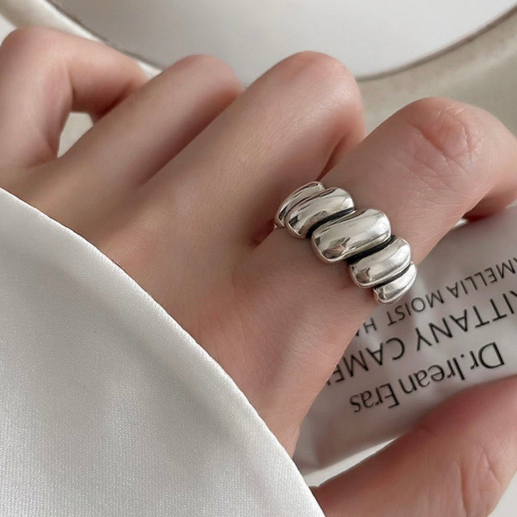 Unique Patterned Silver Ring