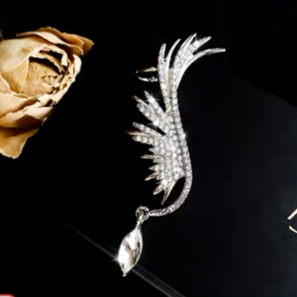 Diamante Wing Ear Cuffs